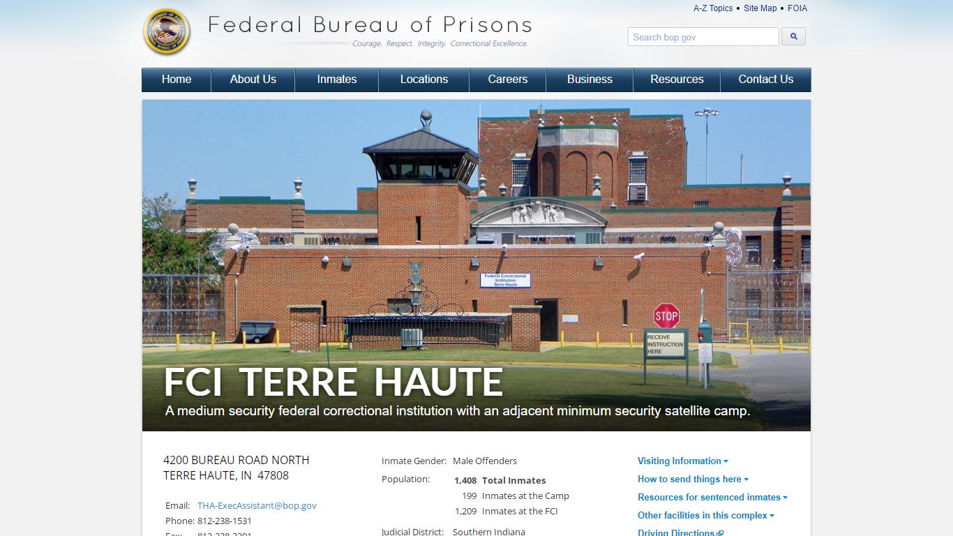 FCI Terre Haute - Federal Bureau of Prisons